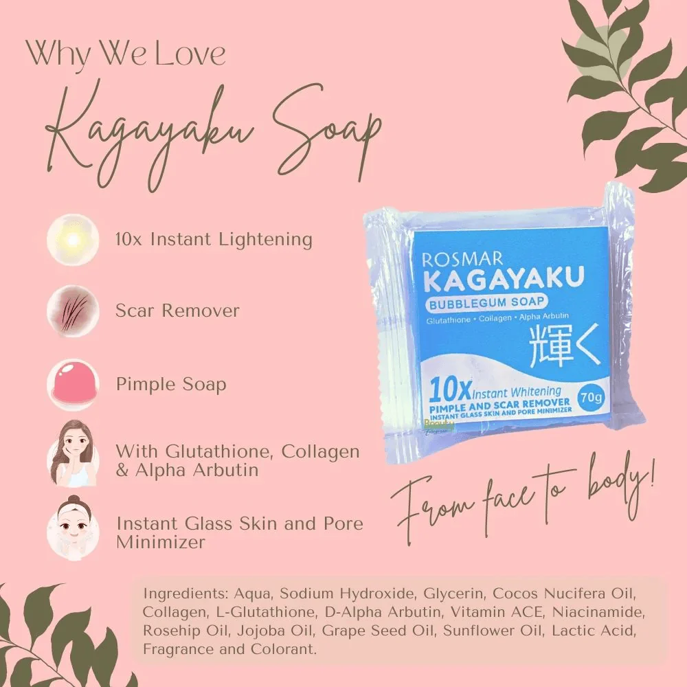 Rosmar Kagayaku Bubblegum Soap - 70g - Image 3