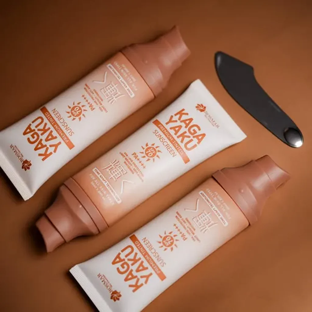 Rosmar Kagayaku Premium Tinted Sunscreen SPF 70 PA++++ - 50g - Image 8