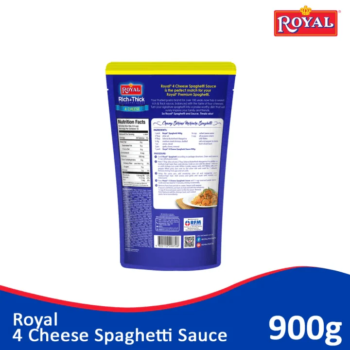 Royal Rich & Thick 4 Cheese Spaghetti Sauce – 900g - Image 4