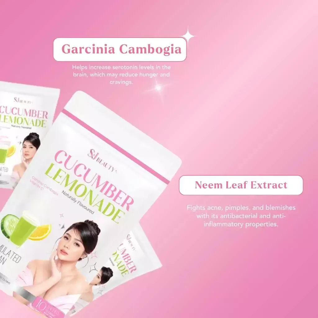 S&J Beauty Cucumber Lemonade – 15g x 10 Sachets (150g Total) - Image 2