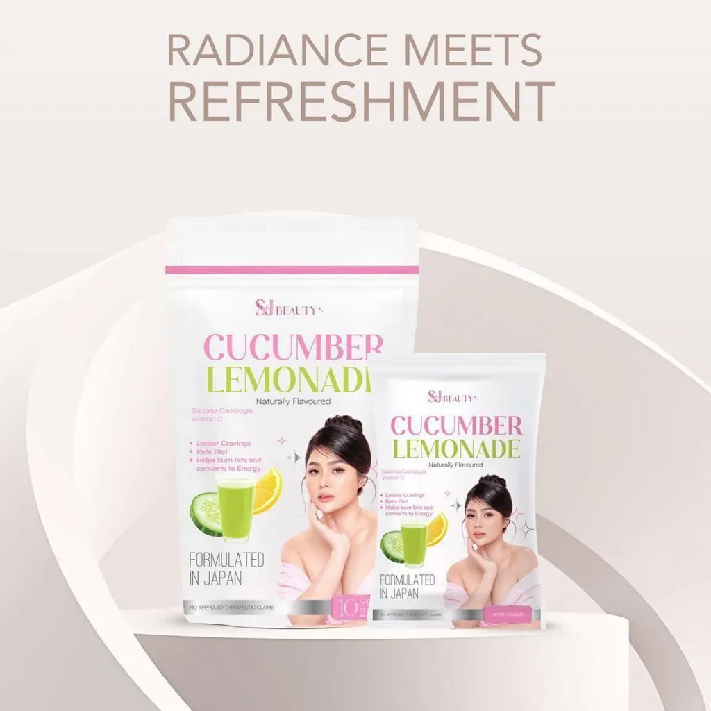 S&J Beauty Cucumber Lemonade – 15g x 10 Sachets (150g Total) - Image 3