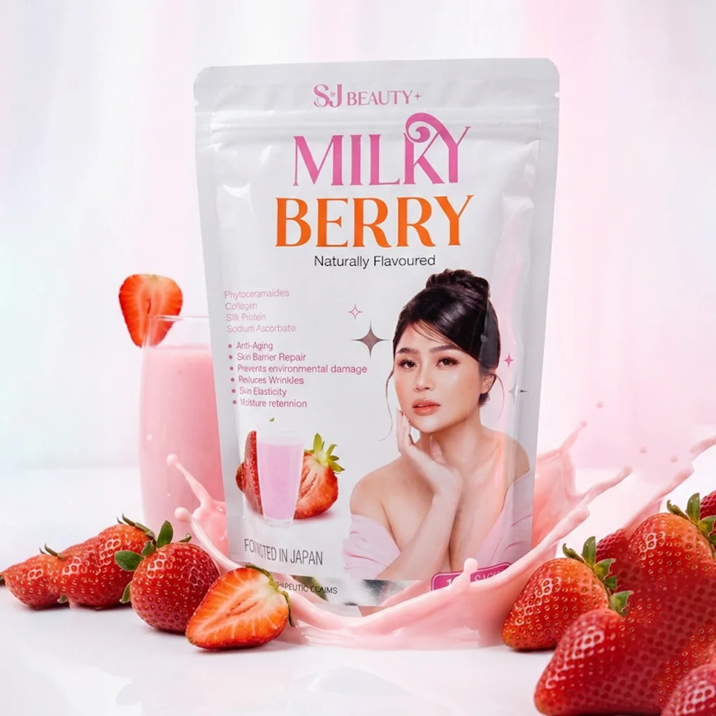 S&J Beauty Milky Berry – 15g x 10 Sachets (150g Total) - Image 3