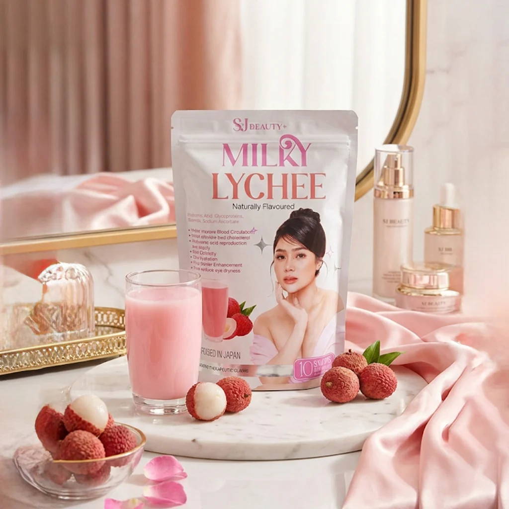 S&J Beauty Milky Lychee  15g × 10 Sachets (150g Total) - Image 3