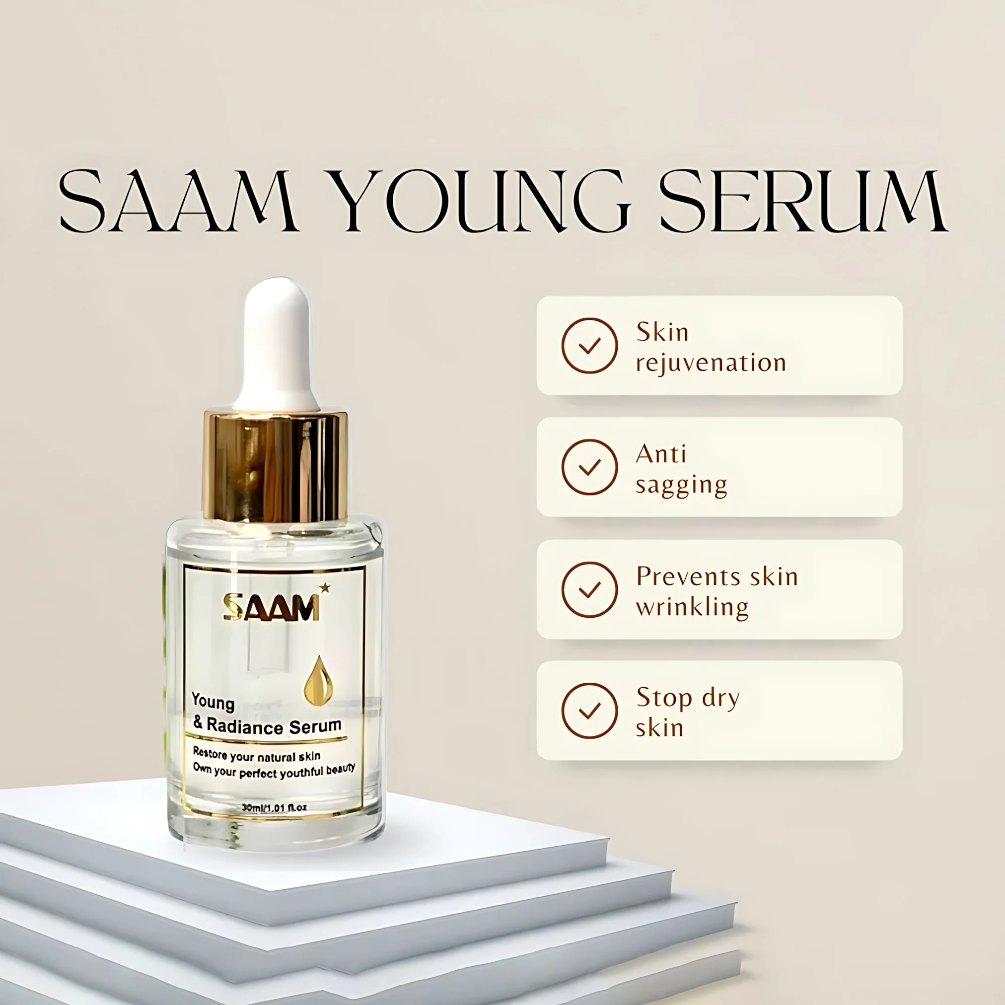 SAAM Young & Radiance Serum – 30ml - Image 3