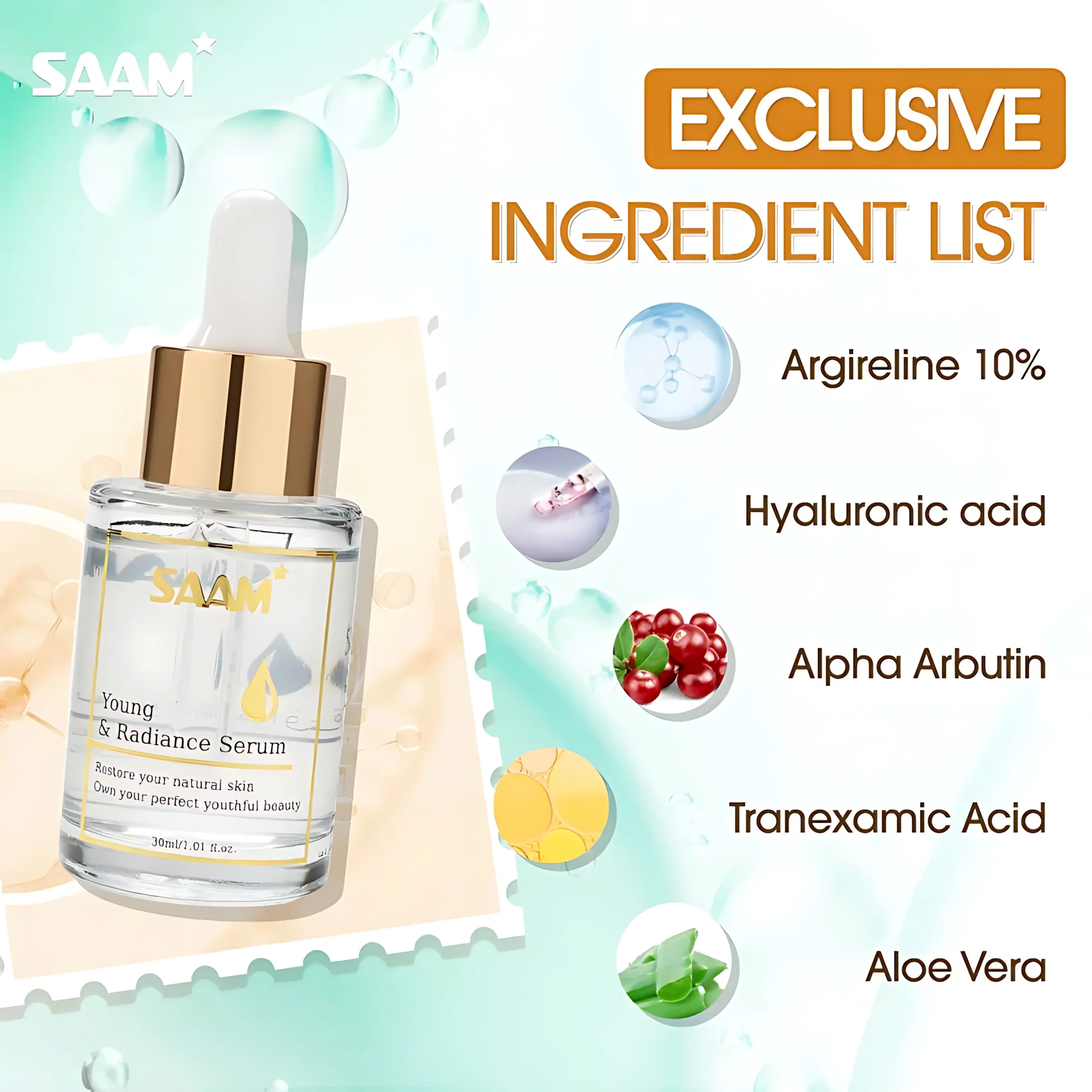 SAAM Young & Radiance Serum – 30ml - Image 5