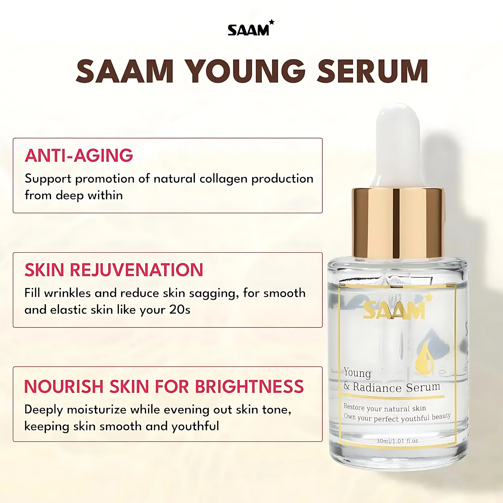SAAM Young & Radiance Serum – 30ml - Image 8