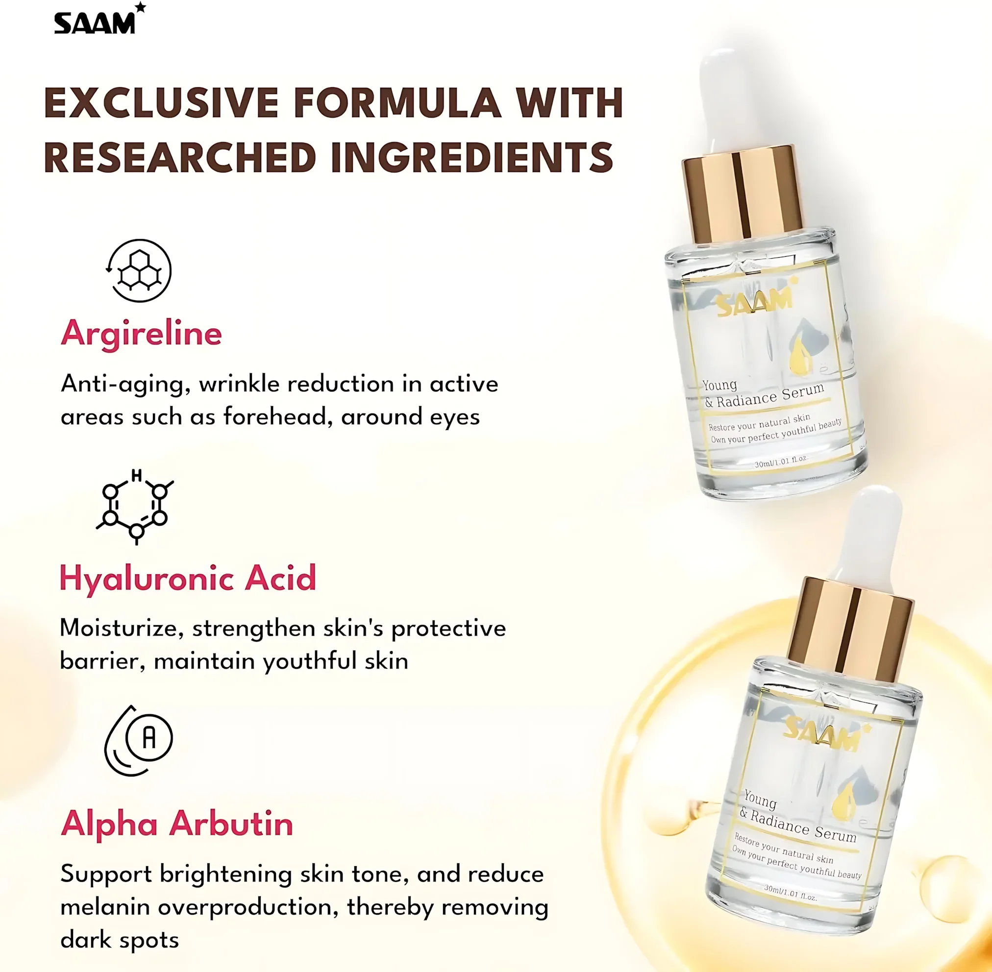 SAAM Young & Radiance Serum – 30ml - Image 9