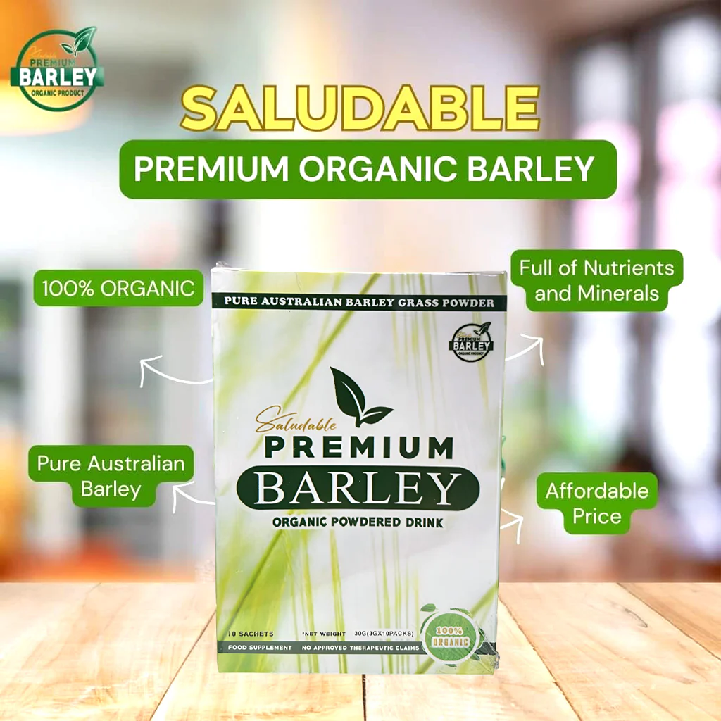 Saludable Premium Barley – Organic Powdered Drink (3g x 10 Sachets) - Image 2