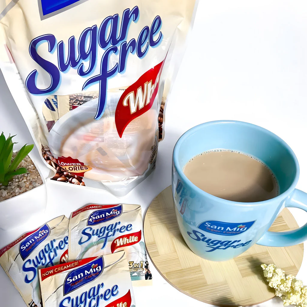 San Mig Super Coffee Sugar-Free White 3-in-1 Mix (10g x 10 Sachets | 100g Total) - Image 3
