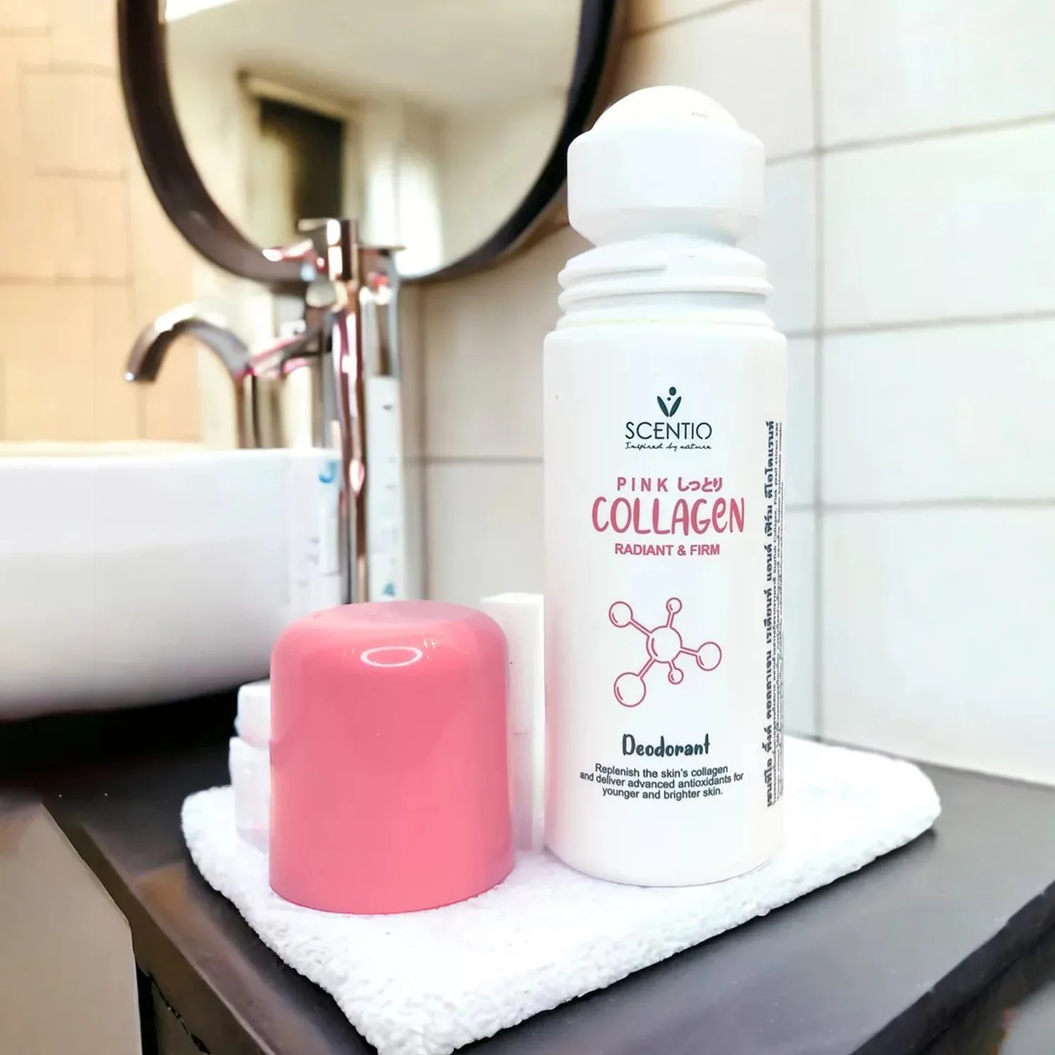 Scentio Pink Collagen Radiant & Firm Deodorant Roll-On – 50ml - Image 7