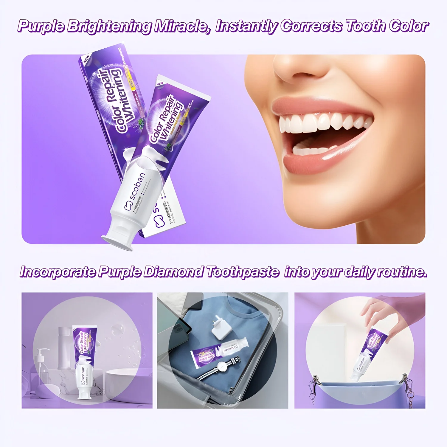 Scoban Color Repair Whitening Toothpaste – 150g - Image 4