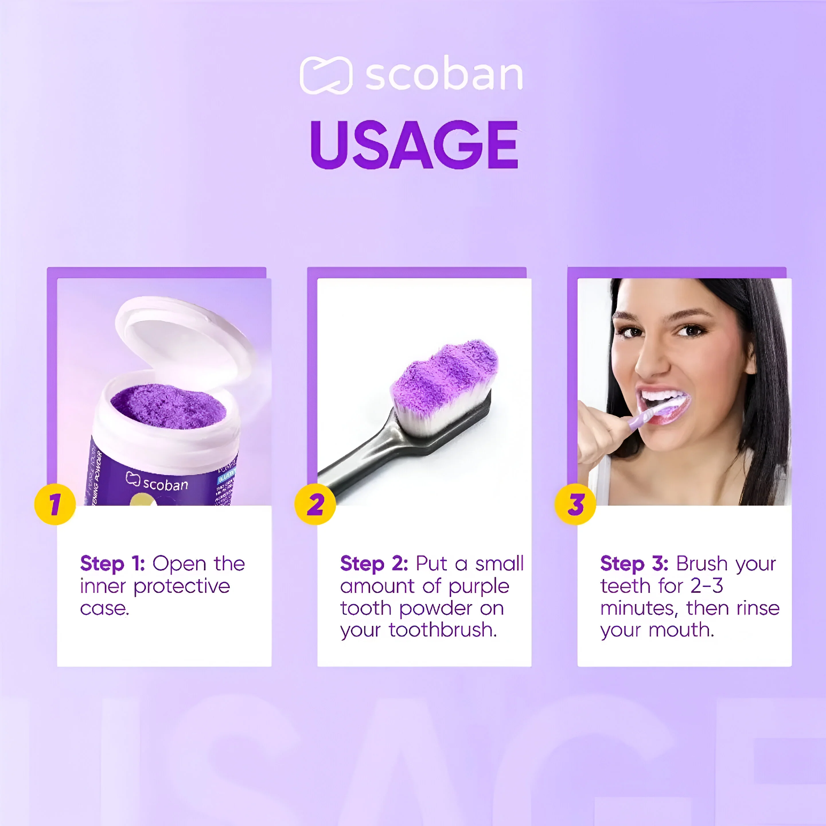 Scoban Purple Tooth Whitening Powder - 30g - Image 9