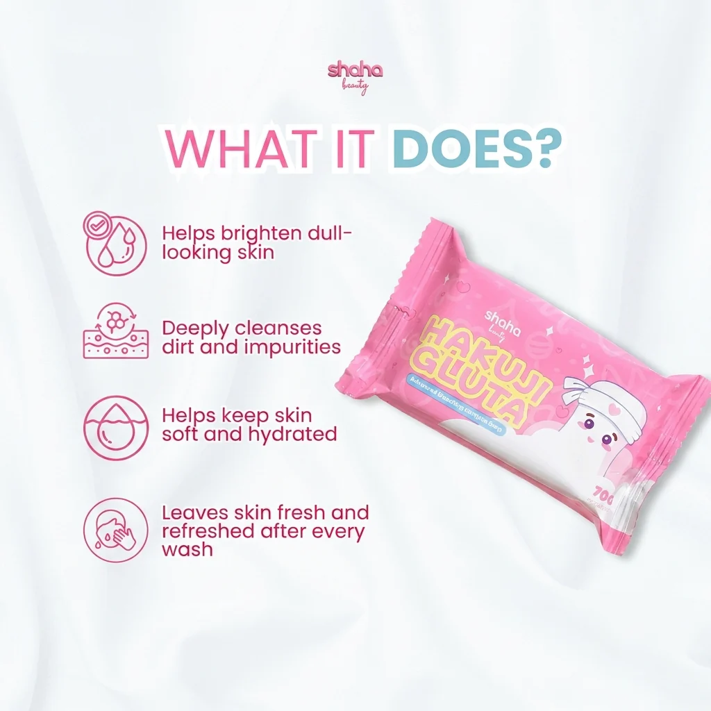 Shaha Beauty Hakuji Gluta Advanced Soap Set (210g | 3 Bars) - Image 11