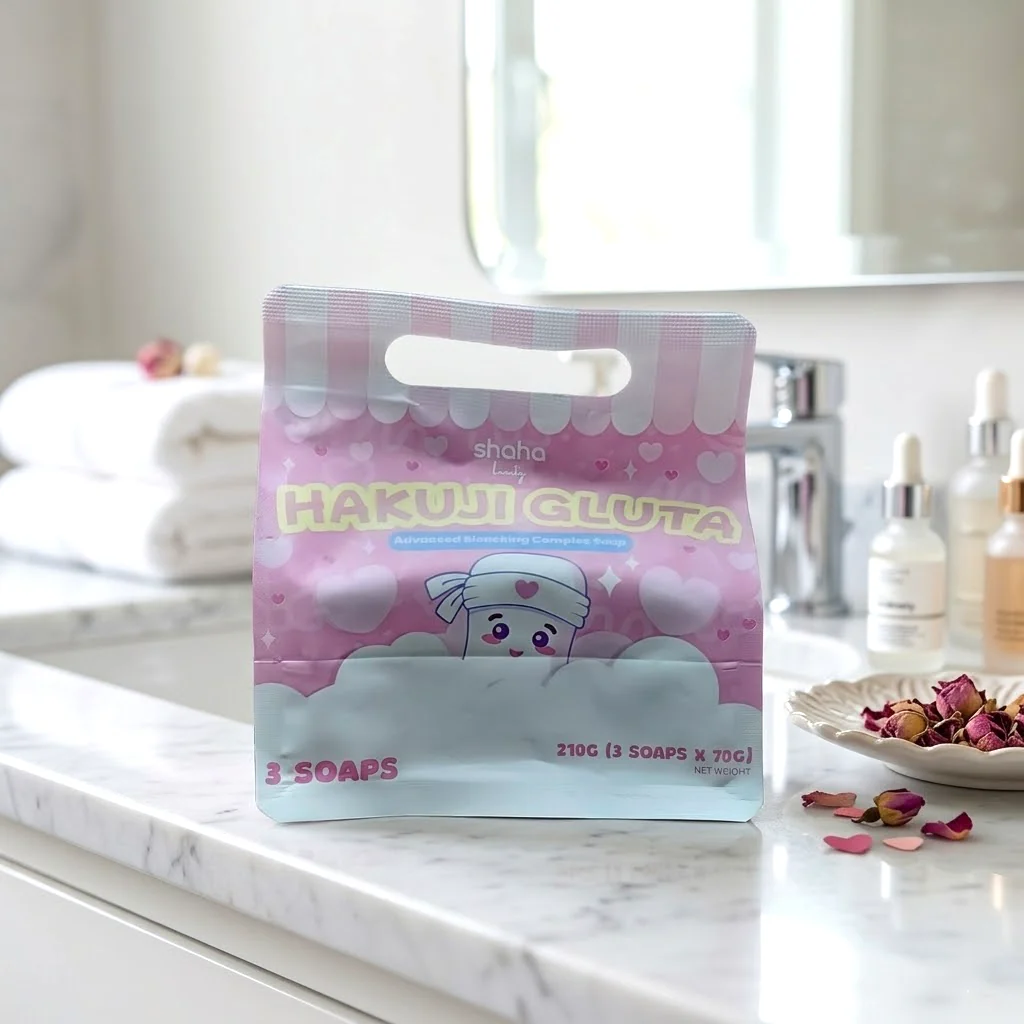 Shaha Beauty Hakuji Gluta Advanced Soap Set (210g | 3 Bars) - Image 2