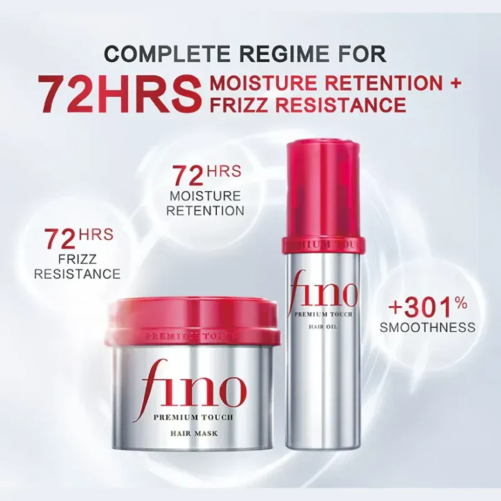 Shiseido Fino (Hair Mask+Hair Oil) Premium Touch Hair Care Combo - Image 2