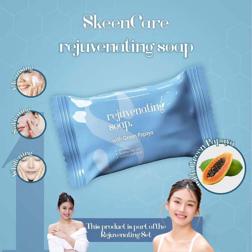 SkeenCare Rejuvenating Soap with Green Papay - 110g - Image 2