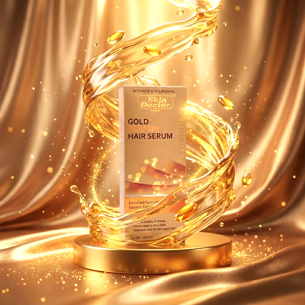 Skin Doctor Gold Keratin Hair Serum – 100ml - Image 4