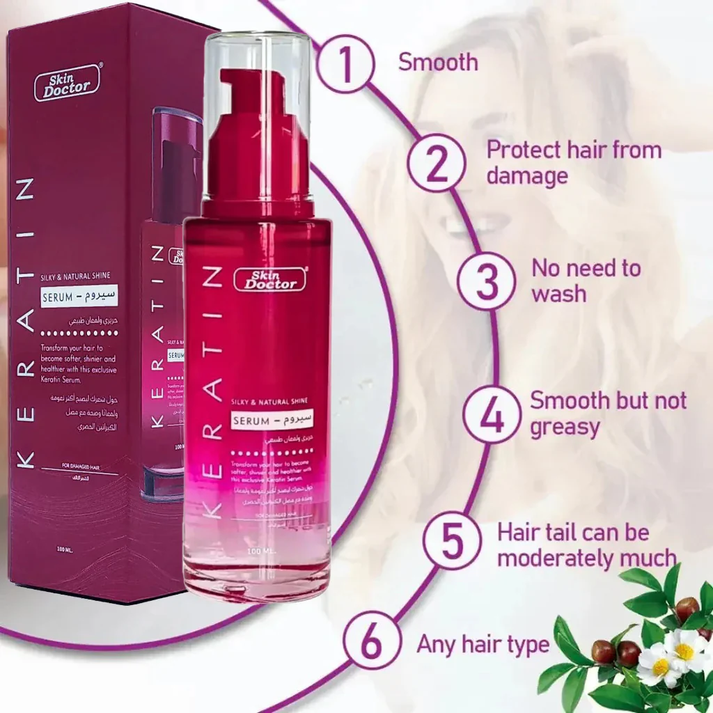 Skin Doctor Keratin Silky & Natural Shine Serum – 100ml - Image 3