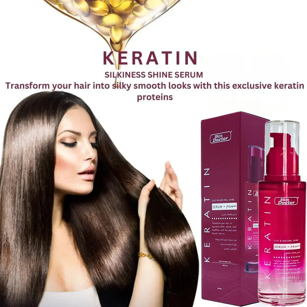 Skin Doctor Keratin Silky & Natural Shine Serum – 100ml - Image 4