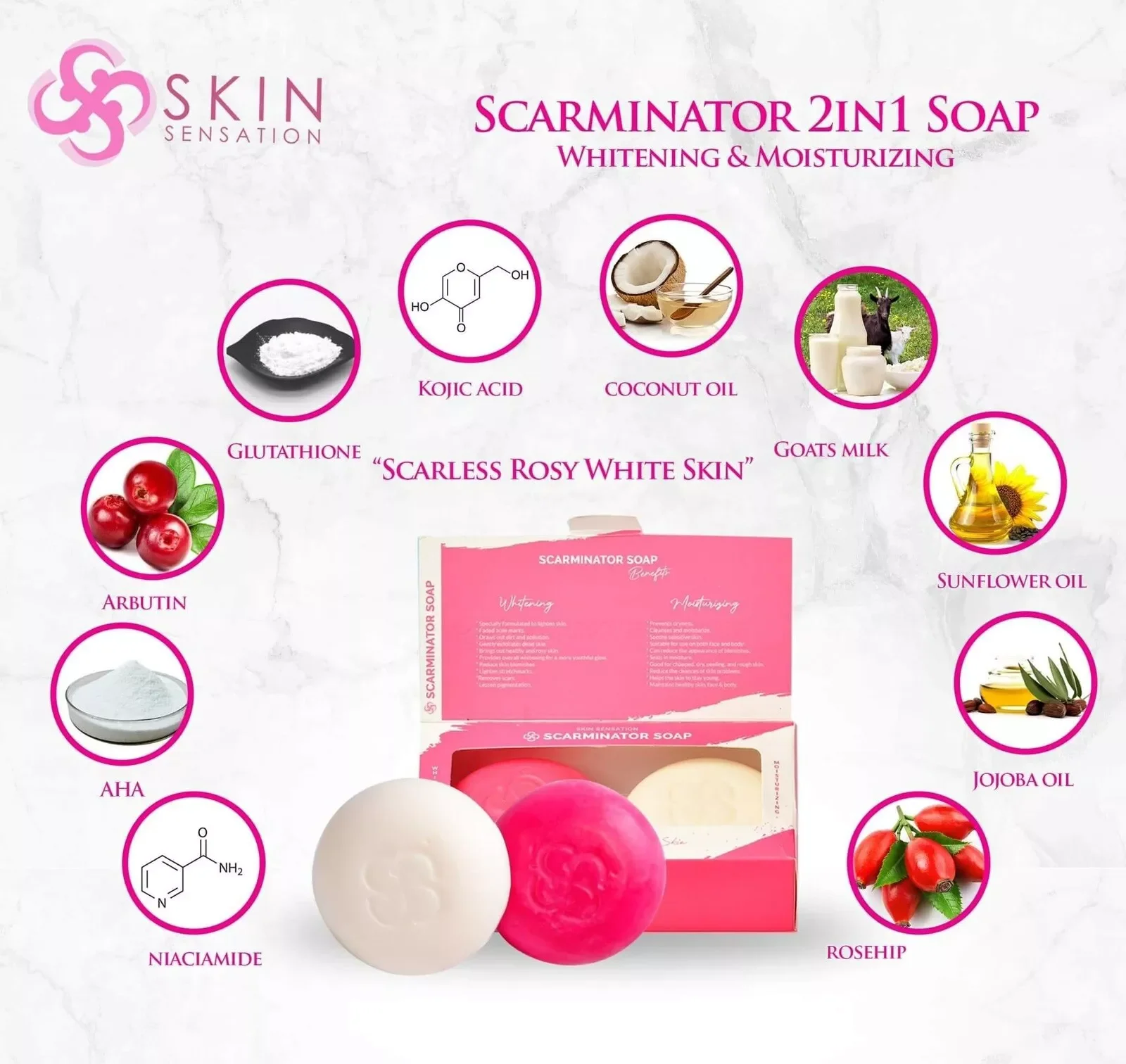 Skin Sensation Scarminator 2 In 1 Soap - 2 X 100g - Image 2