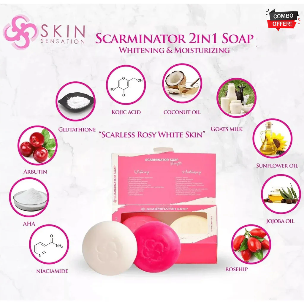 Skin Sensation Scarminator 2-in-1 Soap – Combo Pack (4 x 100g, Total 400g) - Image 5