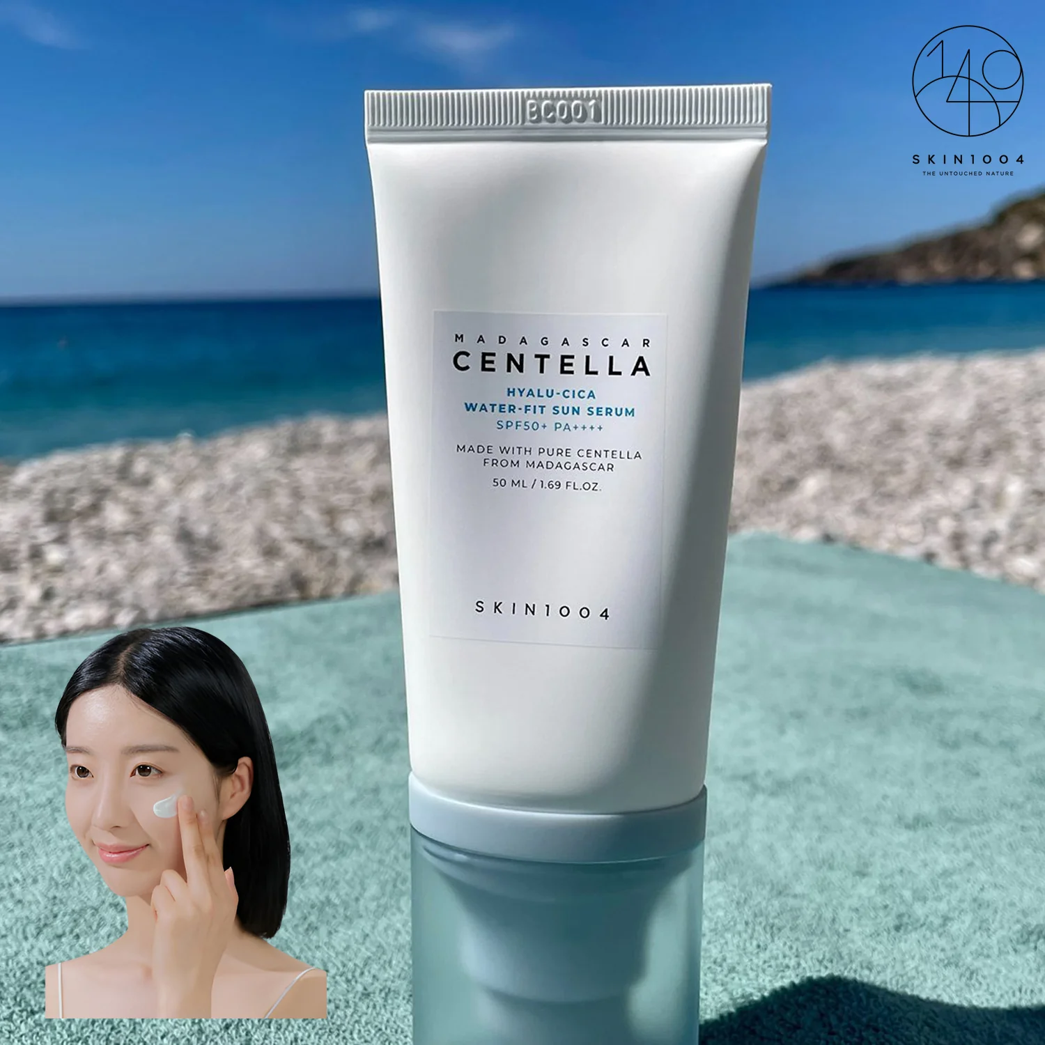 SKIN1004 Madagascar Centella Hyalu-Cica Water-Fit Sun Serum SPF50+ PA++++ – 50ml - Image 8