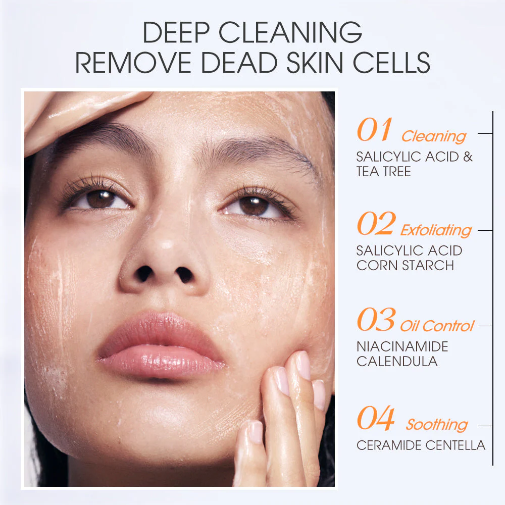 Skinever Salicylic Acid Refreshing Scrub Cleanser - 75ml - Image 3