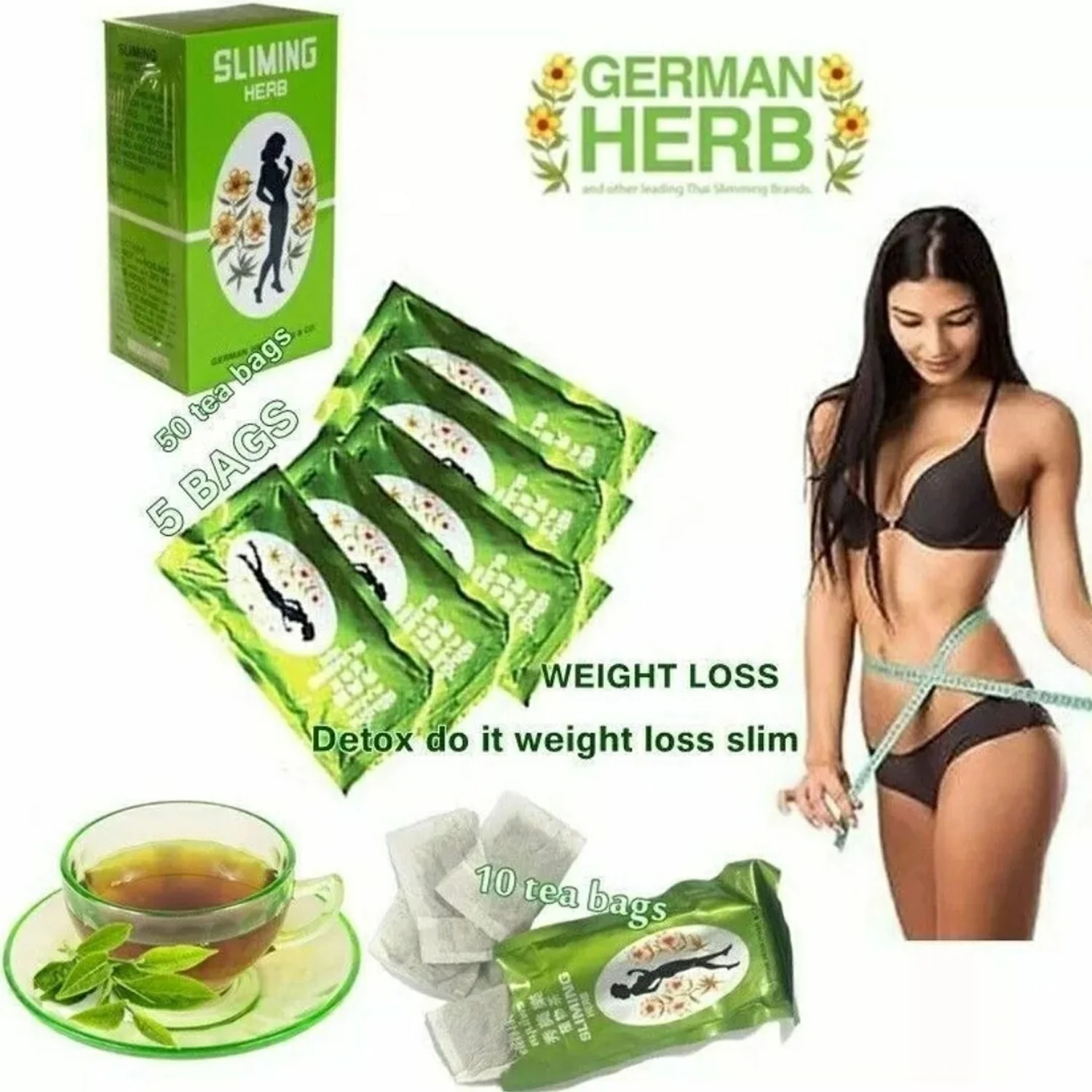 Sliming Herb Tea by German Herb (Thai) & Co – 50 Tea Bags | BUY 2 GET 1 OFFER - Image 7