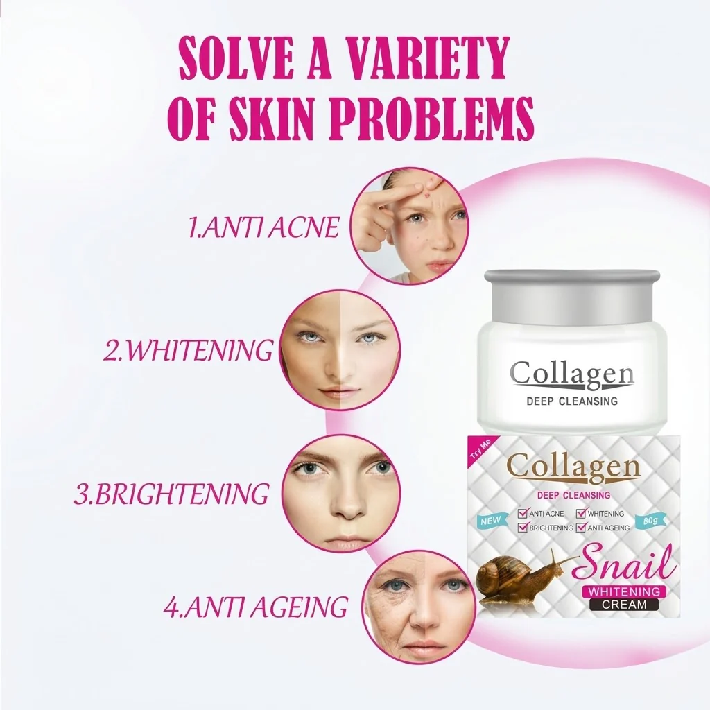 Snail Collagen Whitening Cream - 80g - Image 9