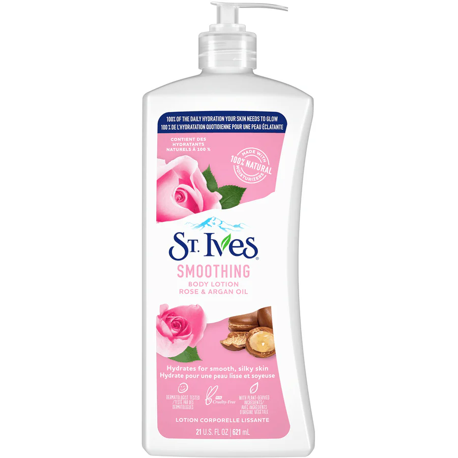 ST IVES Smoothing Body Lotion Rose & Argan Oil - 621ml - Image 2