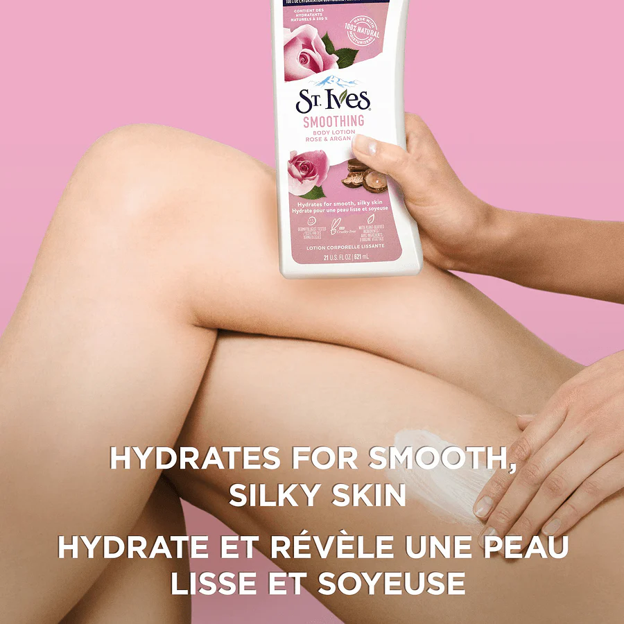 ST IVES Smoothing Body Lotion Rose & Argan Oil - 621ml - Image 5
