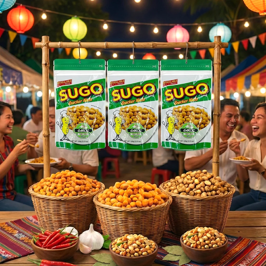 Sugo Salted Peanuts Garlic Flavor – 100g (3pcs Combo) - Image 2