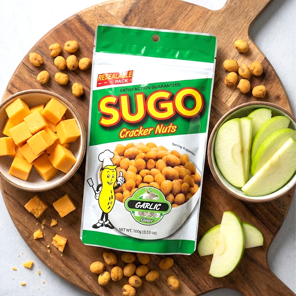 Sugo Salted Peanuts Garlic Flavor – 100g (3pcs Combo) - Image 5