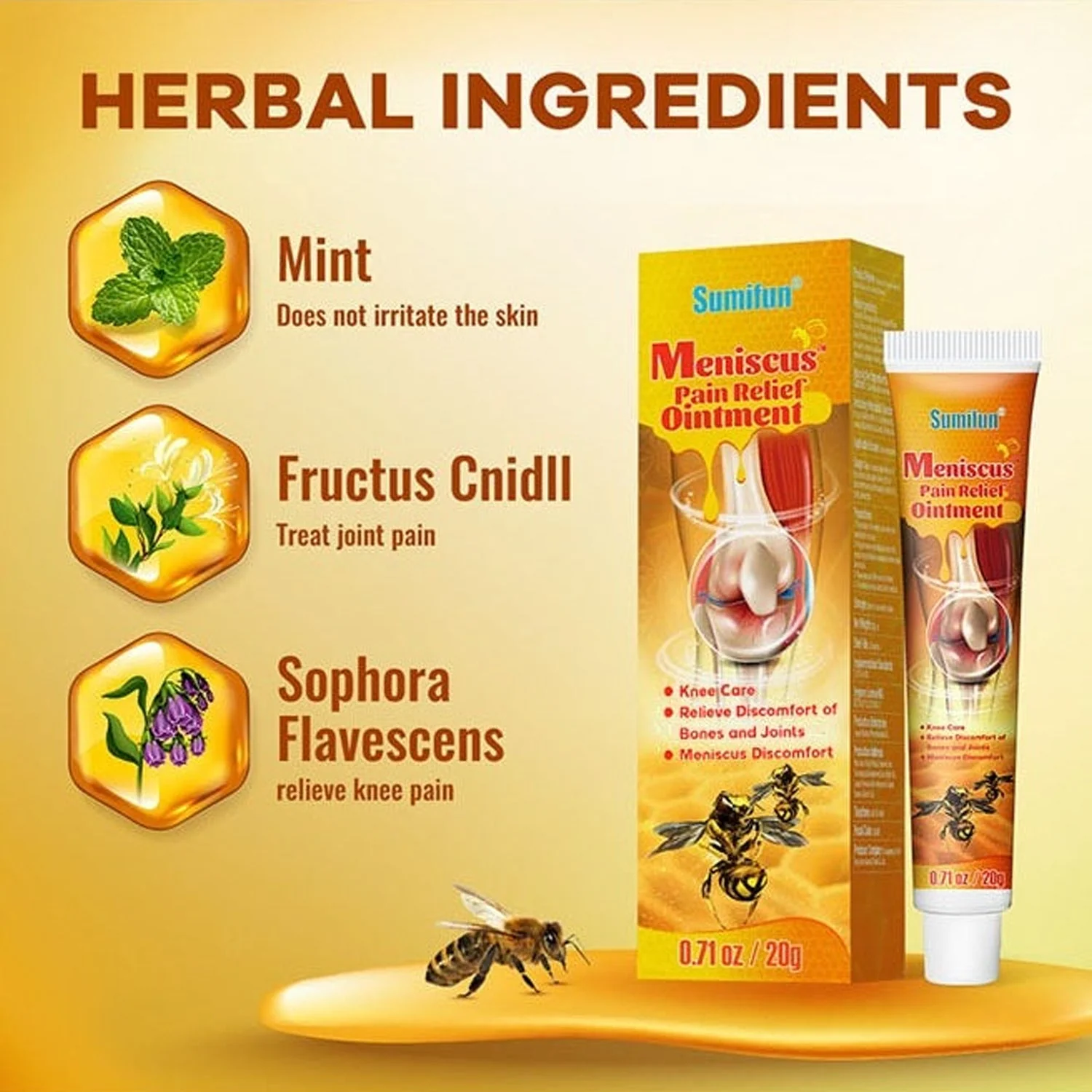 Sumifun Meniscus Pain Relief Cream - 20g - Image 5