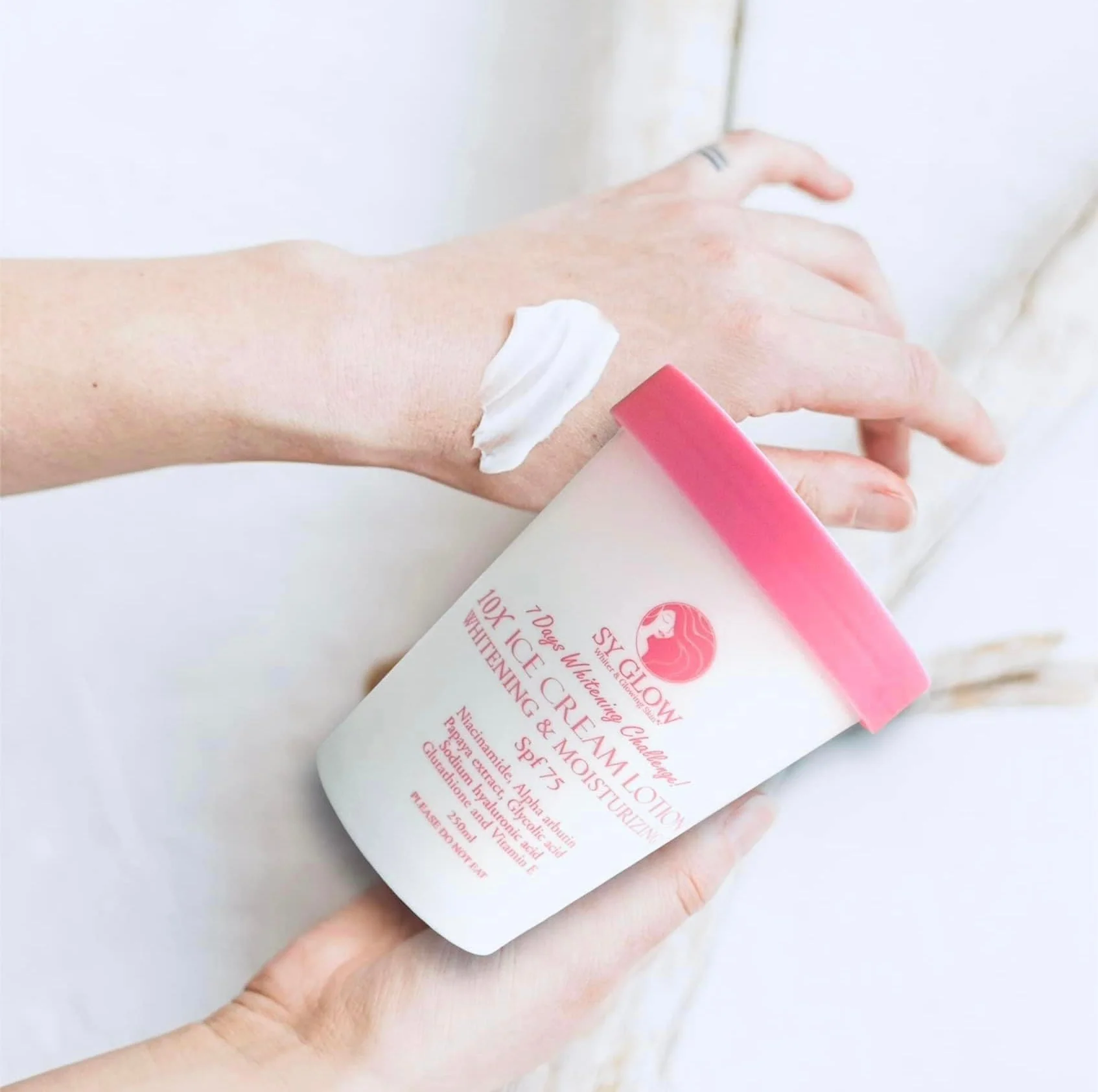 SY Glow 10X Ice Cream Body Lotion SPF 75 – 250ml - Image 4