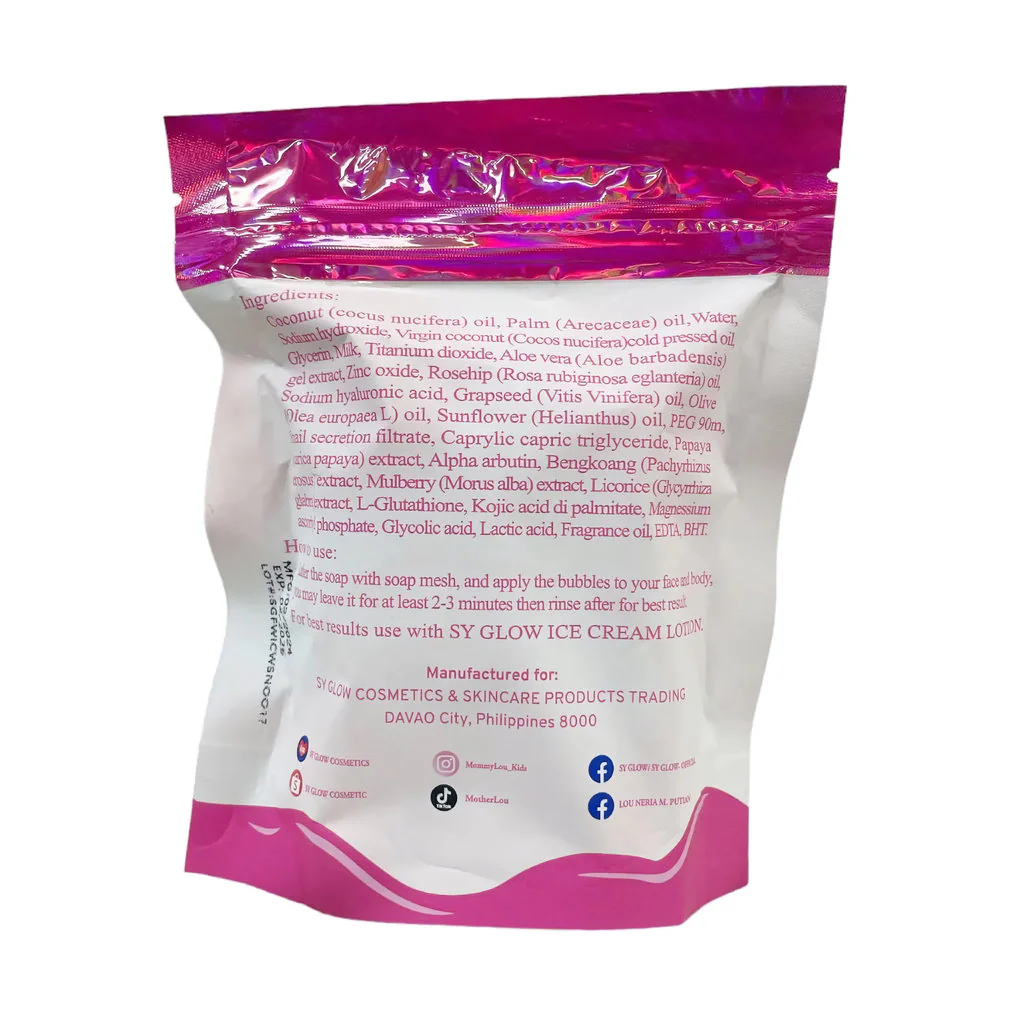 SY Glow Fast White Ice Cream Whipp Soap - 125g - Image 5