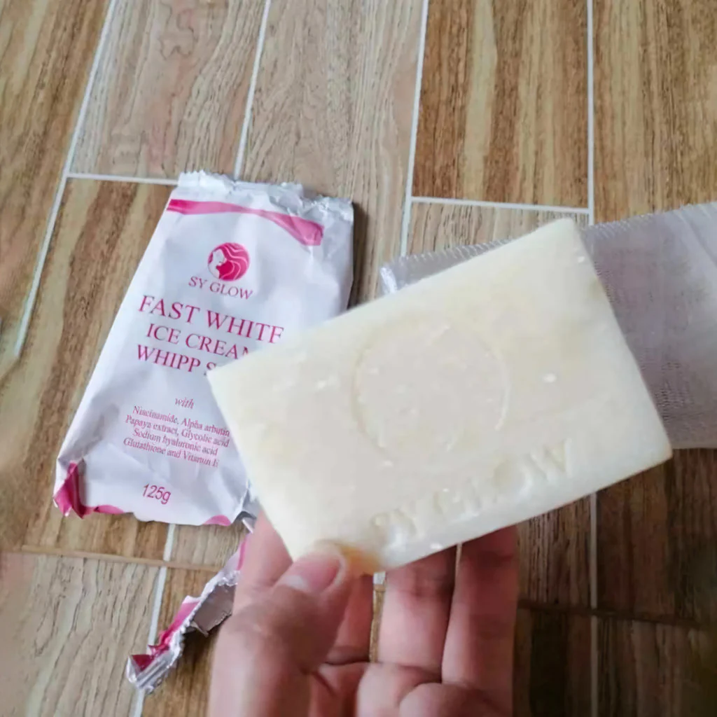 SY Glow Fast White Ice Cream Whipp Soap - 125g - Image 6