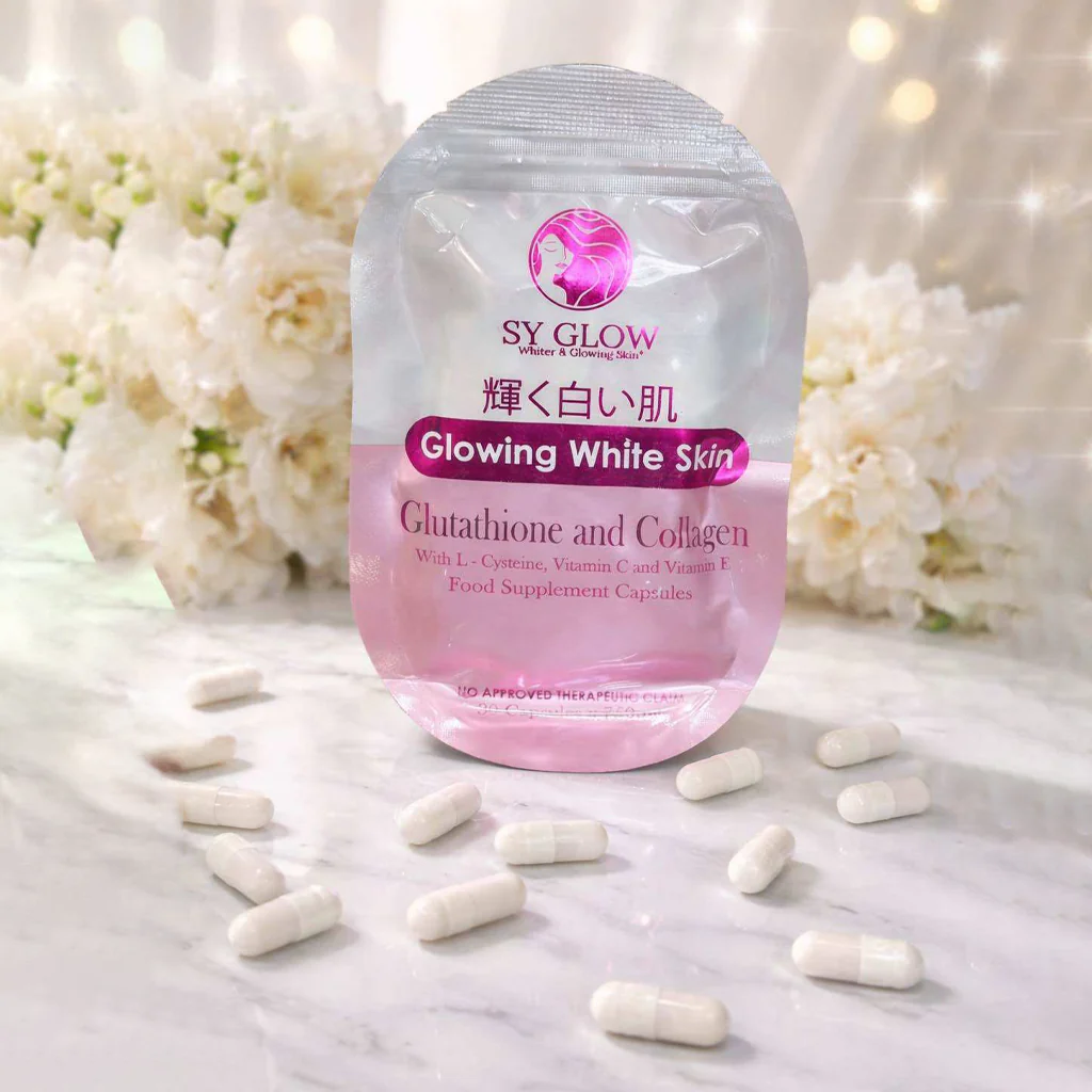 SY Glow Glowing White Skin (Glutathione + Collagen) – 30 Capsules - Image 4