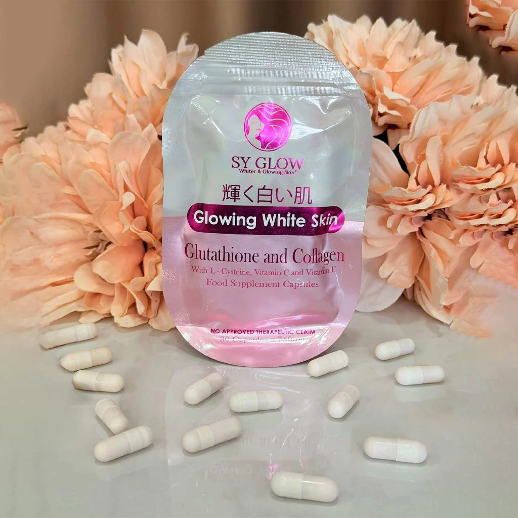SY Glow Glowing White Skin (Glutathione + Collagen) – 30 Capsules - Image 5