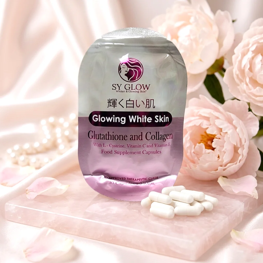 SY Glow Glowing White Skin (Glutathione + Collagen) – 30 Capsules - Image 6