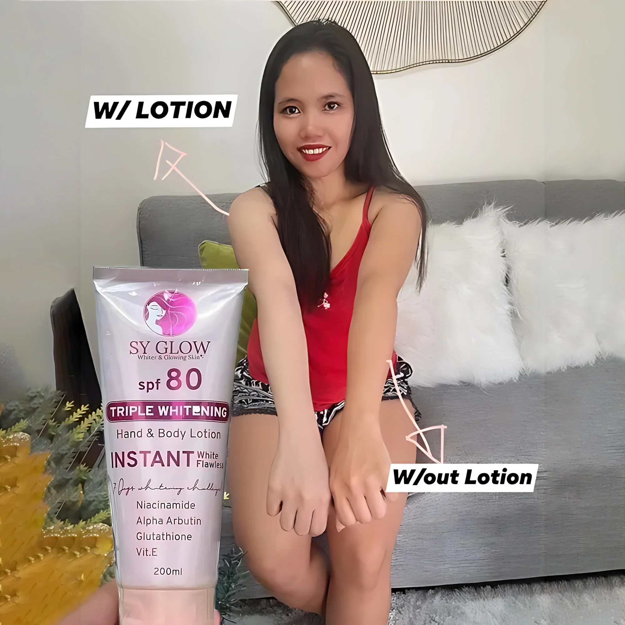 SY Glow Triple Whitening Hand & Body Lotion SPF 80 - 200ml - Image 3