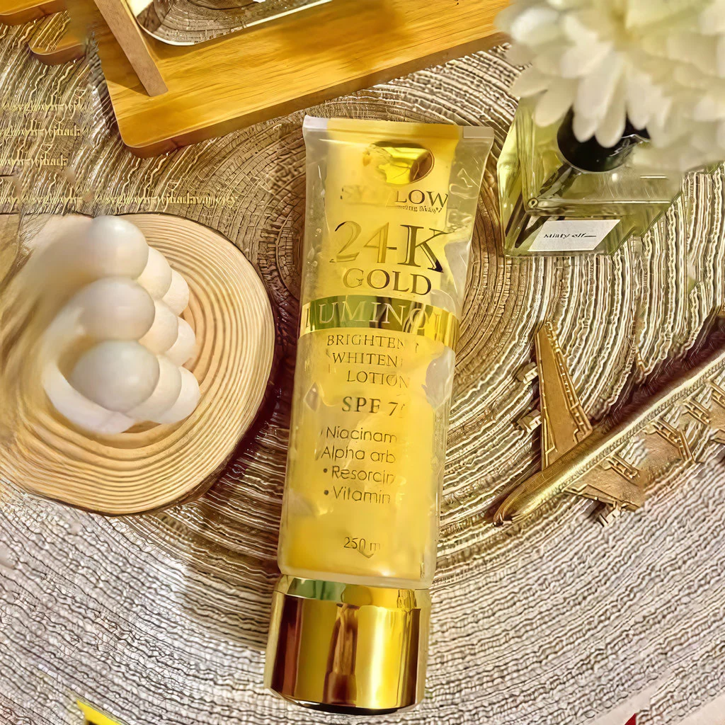 SY Glow Whitening Beauty – 24K Gold Luminous Lotion SPF 75 (250ml) - Image 3