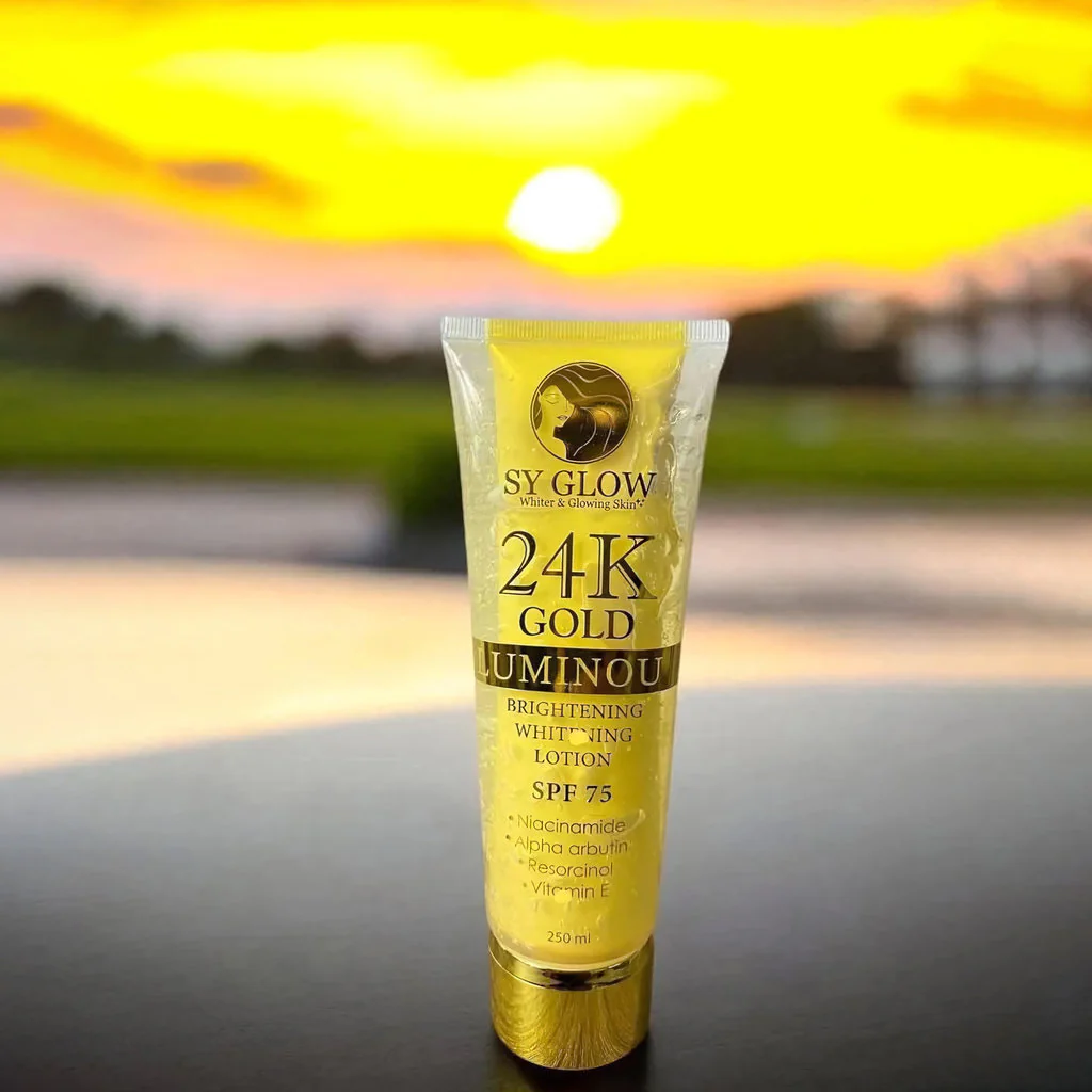 SY Glow Whitening Beauty – 24K Gold Luminous Lotion SPF 75 (250ml) - Image 9