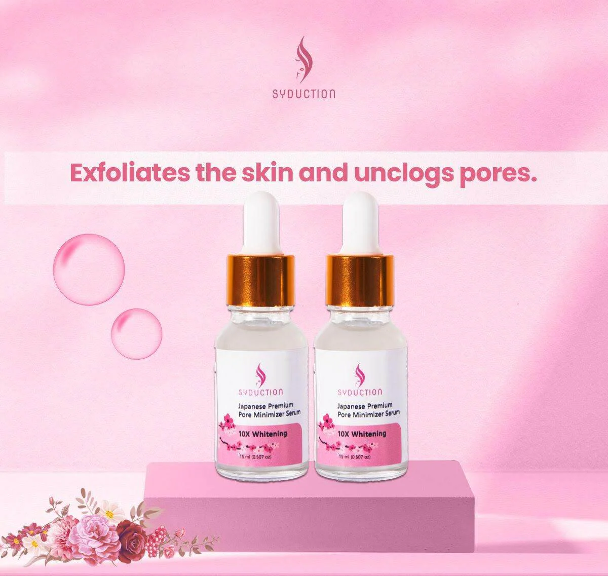 Syduction Japanese Premium Pore Minimizer Serum - 15ml - Image 4