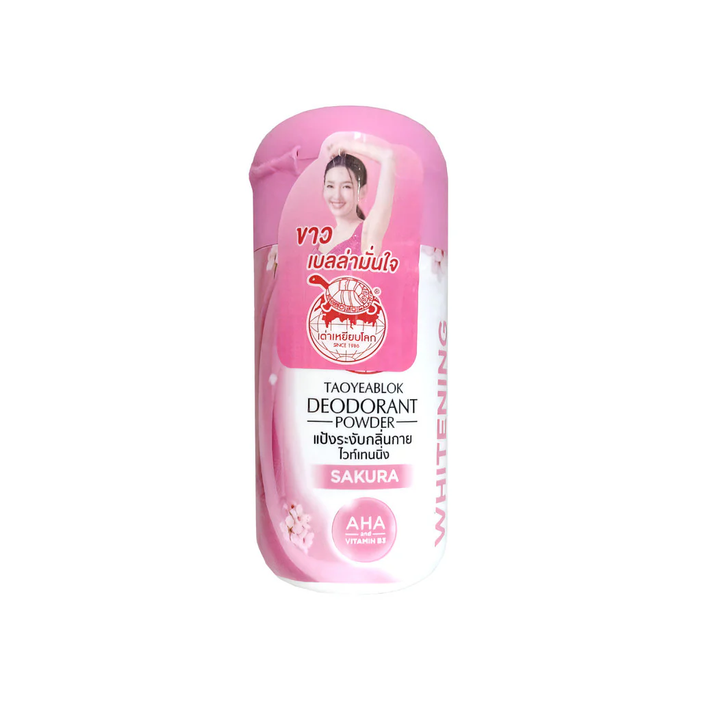 Taoyeablok Deodorant Powder Whitening (Pink) – Sakura Scent – 22g - Image 3