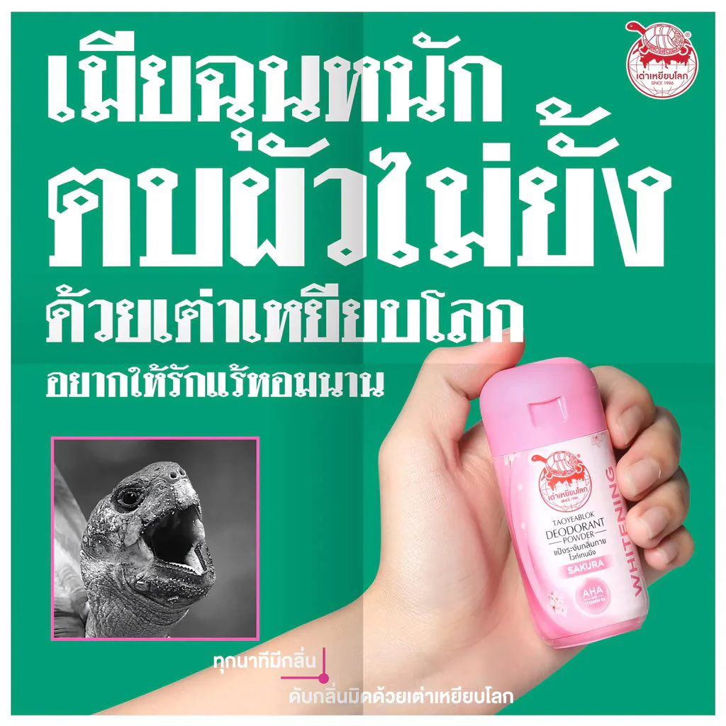 Taoyeablok Deodorant Powder Whitening (Pink) – Sakura Scent – 22g - Image 9