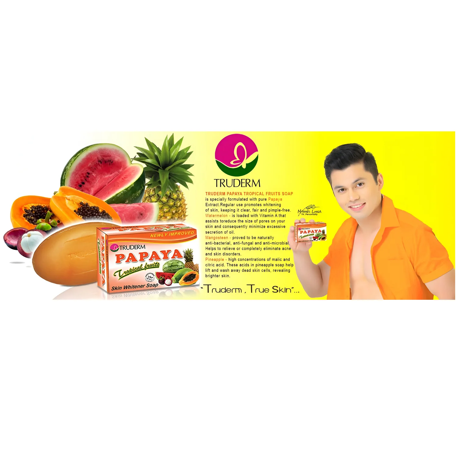 Truderm Papaya Skin Whitener Soap - 135g - Image 5