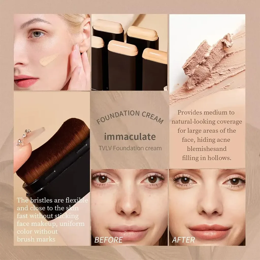 TVLV Foundation Stick Beauty Balm – Serum Boosted Skin Tint (20g) - Image 5