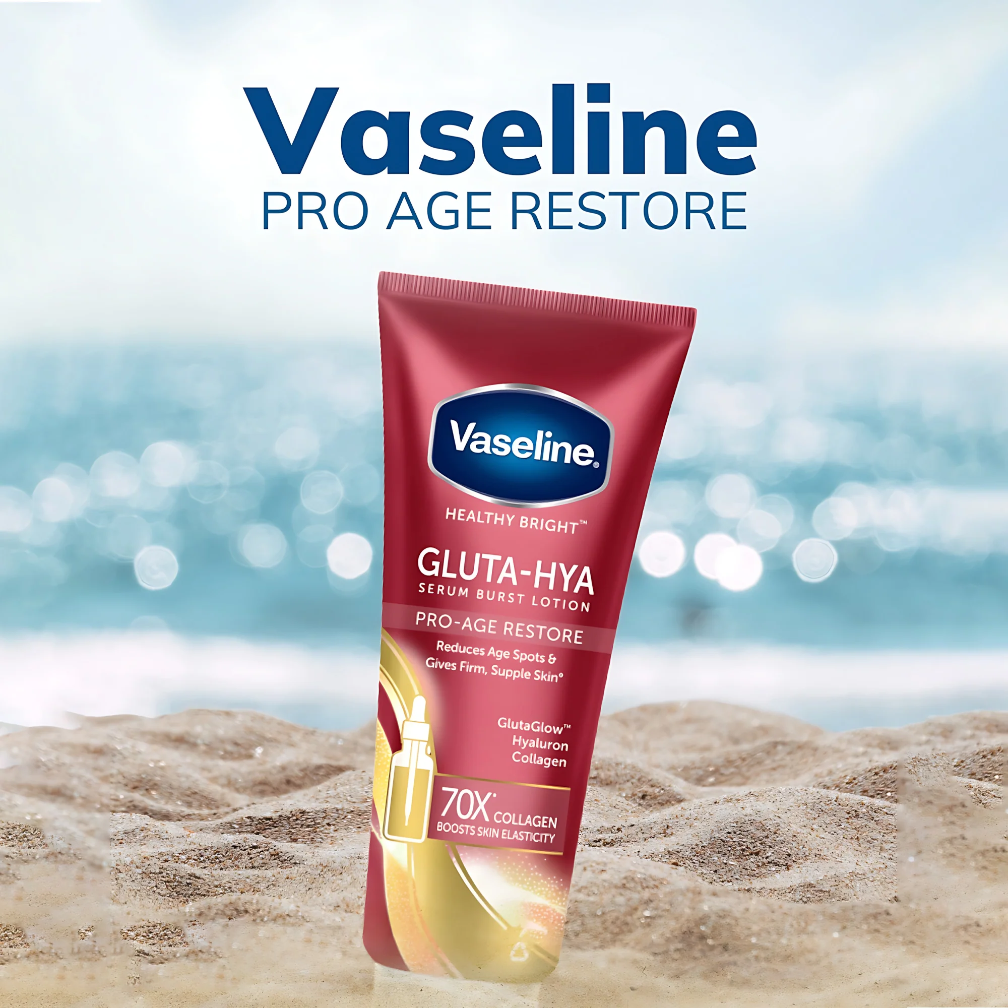 Vaseline Healthy Bright Gluta-Hya Serum Burst Lotion Pro-Age Restore – 300ml
