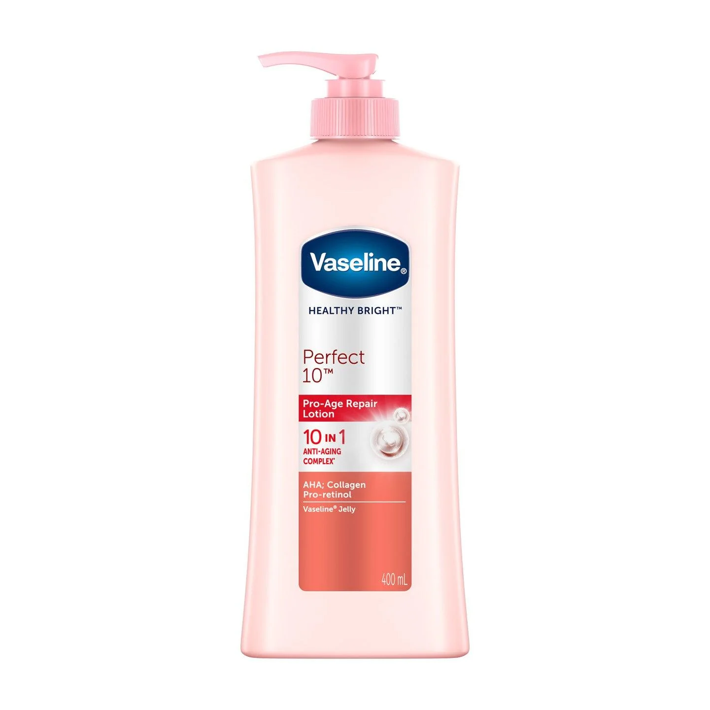 Vaseline Healthy Bright Perfect 10 Body Lotion  - 400ml (Pump)